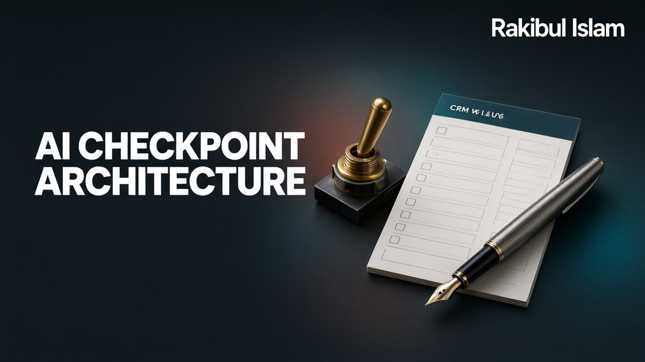 Stop Asking AI to Decide: The Checkpoint Architecture for Reliable Sales Automation